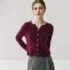 Suave y amigable con la piel, nuevo cárdigan de cachemira con cuello en V redondo 2026 para mujer, suéter holgado y adelgazante, capa base de lana suave y cómoda