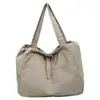 Bolsa tote grande casual para mulheres, nova moda 2026, bolsa de ombro em tecido, bolsa tote de grande capacidade para escola e trabalho, bolsa de ombro
