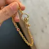 Pulsera Popular Estilo Ins Xiaohongshu de Corazón para Mujer 2024 Nueva Moda DIY Exquisita Joyería de Mano con Diamante Rubí