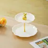 Bandeja de Frutas Multicapa de Aspecto Elegante para Sala de Estar y Mesa de Café, Bandeja Práctica para Guardar Snacks, Dulcero, Exhibidor de Frutas y Snacks