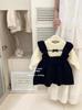 Vestido Menina Bebê Pera de Cana Vestido Princesa Bebê Vestido Suéter de Tricô Infantil Vestido de Menina Vestido de Ano Novo Bebê