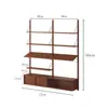 Estantería de pared antigua para libros, estantería pequeña para apartamento, estante de almacenamiento ajustable, para colgar en la pared, combinación libre, estante de exhibición, estante de madera maciza