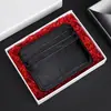 Portatarjetas de Piel Genuina Bolsa para Identificación Capa Superior Anti-magnética Logo de Piel de Vaca En stock Ultradelgado Múltiples Tarjetas Bolsa para Tarjetas Transfronteriza para Hombres y Mujeres