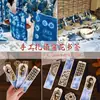 Novo estilo chinês feito à mão em madeira tie-dye tecido com pérolas decoração de janela marcador de página kit de material DIY presente educacional cultural para estudantes
