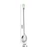 Cuchara de acero inoxidable, cuchara de café de diamante de cristal, cuchara para mezclar de mango largo, tenedor para fruta, cuchara de postre, tenedor para cóctel, cuchara para hielo