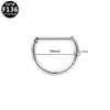 Gabei Europeu e Americano Transfronteiriço Liga de Titânio Formato D Zircônia Piercing de Nariz G23 Simples Diário Joias Piercing Brincos Piercing de Nariz