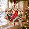 Enfeite de Natal em Vitral Floco de Neve Festival de Vidro Decorações de Animais