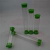 Producción de tubos de plástico rígido de PVC, transparentes, para brochas de maquillaje.