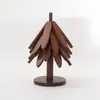 Árvore de Natal Bambu Isolamento Térmico Tapete Conjunto de Armazenamento Tapete Anti-Queimadura para Panelas e Tigelas Tapete de Mesa Moderno Simples