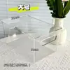 Caixa Organizadora de Mesa em Acrílico Transparente Caixa Organizadora de Livros e Arquivos Caixa Cesto de Livros para Escritório Doméstico Estudante