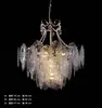 Novo Salão de Casamento Adereços de Ferro Lâmpada Prateada Eletrogalvanizada Lâmpada de Teto de Cristal Iluminação Adereços de Casamento Lustre de Corrente de Cristal