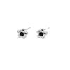 Pendientes pequeños de girasol de súper hada, estilo coreano, Dongdaemun, diseño de moda para mujeres de celebridades de Internet, elegantes pendientes de flores de diamante negro, geniales
