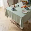 Toalha de mesa de cor sólida simples, à prova d'água, fácil de limpar, capa de mesa de jantar de luxo leve, toalha de mesa para mesa de centro de sala de estar, disponível em várias cores, direto da fábrica