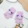 Guantes Lindos de Dibujos Animados para Niños Cálidos de Invierno y a Prueba de Frío Bebé de Dibujos Animados Engrosados de Cinco Dedos Sanrio para Niños y Niñas