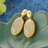 Pendientes de jade hetiano con incrustaciones de oro antiguo para mujer, pendientes largos de gota de agua de estilo chino con flores de esmalte de moda 2023