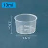 Copo medidor de laboratório grosso de 30ml, 50ml e 100ml com escala, copo medidor pequeno de plástico PP para atacado direto da fábrica.