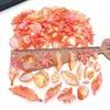 Paquete de materiales para accesorios de pendientes DIY, accesorio para el cabello de estilo antiguo, colgante de hoja con efecto plateado de color, acrílico naranja aleatorio de 50g