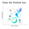 Novo filme PET laser reflexivo colorido esculpido adesivos de parede DIY lagartixa adesivos de parede de vidro LS013
