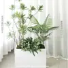 [Serie Q] Combinación de Decoración de Paisajismo con Plantas Verdes Simuladas Planta Tropical Divisor Macetero Maceta Decoración de Paisaje