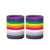 Pulseiras Arco-Íris, Coloridas Esportivas Absorventes de Suor para Uso Externo, Basquete, Fitness, Pulseiras com Combinação de Cores, Venda Direta de Fábrica, Processamento por Atacado