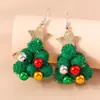 Joyas transfronterizas europeas y americanas Pendientes de Navidad Dibujos animados Lindo Divertido Reno Árbol de Navidad Guirnalda Pendientes Joyería