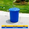 Balde de Agua de Plástico Engrosado con Tapa, Cubeta Redonda de Gran Capacidad para Almacenamiento de Agua Doméstica, Fermentación, Cubeta de Plástico para Cocina, Tanque de Agua, Contenedor Redondo