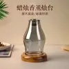Quemador de Incienso de Madera de Águila Quemador de Incienso de Vidrio Hogareño Sándalo Especia Natural Aromaterapia Quemador de Incienso Retro a Prueba de Fuego Lámpara de Incienso para Velas