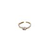Anillo Abierto Ajustable Metal Líquido Sense Plata Anillo para Dedo Viento Frío Ins Japonés-Coreano Textura de Lava Morado Muscular