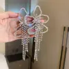 Pendientes Europeos y Americanos de Larga Duración con Telaraña de Pedrería y Borla de Gota de Agua, Pendientes de Lujo Ligero de Alta Gama, Accesorios de Oreja Exagerados de Moda Transfronteriza para Mujeres