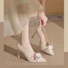 Sapatos de salto alto elegantes e sexy para mulheres, com saltos finos, adequados para vestidos de noiva, de uso duplo, com plataforma impermeável, confortáveis de usar, adequados para o uso diário