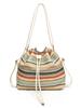 Mochila de Palha Trançada com Design de Nicho de Verão para Mulheres 2026 Nova Moda Mochila Pequena Trançada Bolsa de Viagem Casual