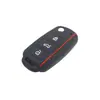 Estojo para Chave de Carro para VW Golf Jetta POLO para Skoda Yeti Superb Rapid Octavia para SEAT Leon Ibiza Capa de Silicone para Chave de 3 Botões