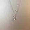 Collar de Mariposa Gota de Agua Helada para Mujer, Elegante y Lujoso, Diseño Único, Regalo para Mejores Amigas y Compañeras de Clase, Cadena para Clavícula