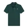 Camisa Polo para Hombre Transfronteriza Color Sólido Verano Bordada Ralph Lauren Manga Corta Casual con Bordado de Pequeño Caballo