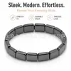 Moda Europeia e Americana Pulseira Elástica Pulseira de Pedra da Vesícula Negra para Homens e Mulheres Pedra de Energia Joia de Pedra da Vesícula Negra Presente Pulseira Maçã