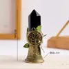 Pedra Lapidada de Cristal Natural Transfronteiriça Coluna de Cristal Árvore da Vida Sino Criativo Sino de Mão Adorno de Decoração de Adereço de Halloween