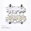 Venta al por mayor de accesorios de flores para zapatos con lazo de diamantes de imitación desmontables, hebilla decorativa, hebilla multifuncional, accesorios para bolsos de tacón alto