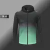 Roupa Esportiva Transfronteiriça de Proteção Solar para Homens, Roupa de Fitness para Corrida ao Ar Livre Matinal, Ciclismo com Capuz Bolso Leve Casal Roupa de Secagem Rápida