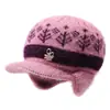 Llegada Nueva de Invierno Sombrero para Madre de Mediana Edad y Anciana Sombrero de Lana Grueso Acolchado con Terciopelo Tejido Sombrero para Ciclismo de Mujer Resistente al Viento Protección contra el Frío Protección para los Oídos
