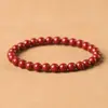 Pulsera de Arena de Cristal de Cinabrio Pura Natural Genuina, Arena Dorada Púrpura Genuina, Pulsera de Círculo Liso de Arena Roja, Pulsera Genuina para Mujer, Mayoreo