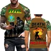 Camiseta para Hombre con Bandera de Brasil Top 3D Camuflaje de Veterano Brasileño Cuello Redondo Sudadera Camiseta de Manga Corta Venta Directa de Fábrica Suministro