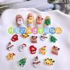 Decoraciones de Arte de Uñas de Dibujos Animados Navideños Árbol de Navidad Reno Oso Muñeco de Nieve Decoraciones 3D para Uñas Diamantes Decorativos Brillantes