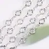 Cadena de Diamante de Vidrio con Borde de Zircón de Color Conservante Color Cobre Puro 6.8mm Accesorios para Joyería DIY Pulsera Materiales Hechos a Mano