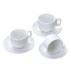 Juego de Tazas de Café de Cerámica Espesa Blanco Puro Sawada Arte Latte Espresso Simple Boca Ancha Exquisita Taza Europea