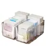 Caja de Almacenamiento para Mascarillas Faciales, Caja de Compartimentos de Acrílico para Maquillaje, Organizador Transparente de Escritorio de Gran Capacidad para Tocador y Cuidado de la Piel