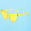 (Especial) Fábrica de Óculos em Formato de Coração Cor de Bala Gelatina Óculos de Coração Óculos de Sol Personalizados Europeus e Americanos para Homens e Mulheres Coração de Pêssego
