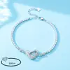 Pulseira de Prata 925 Esterlina com Diamantes Inteiros em Forma de Cabaça com Cravação Vazia para Inlay DIY, Nó de Borboleta Ajustável Estilo Nacional