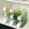 Estante creativo de escritorio para tazas de agua, apilable, a prueba de polvo, portavasos, estante de almacenamiento transparente de múltiples capas para el hogar para tazas térmicas