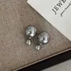 Brincos de Pérola Dupla Face Grandes e Pequenos para Mulheres, Novo Estilo Popular, Brincos Simples e Elegantes, Design de Nicho, Brincos de Alta Qualidade
