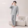 Pijama Masculino 100% Algodão 2026 Novo Primavera e Outono Manga Longa Calça Longa Toque de Alta Qualidade Tamanho Plus Size Pode Ser Usado Fora de Casa Roupas